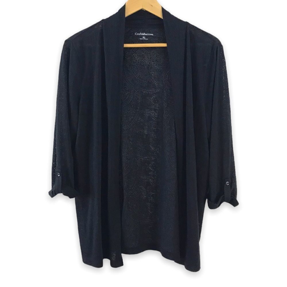 ‎Croft & Barrow lightweight black cardigan